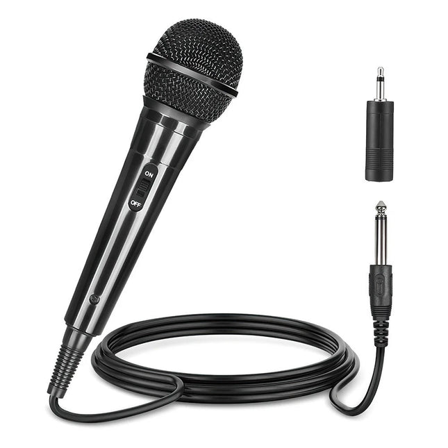 Handheld Wired Microphone Cardioid Dynamic Vocal Mic with 3M Cable for Karaoke