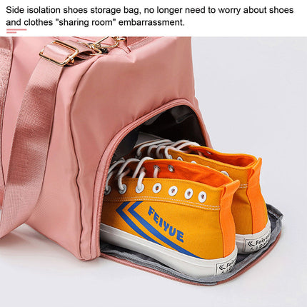 30L Gym Duffel Bags Large Travel Bag Waterproof Fitness Shoes Compartment Pink