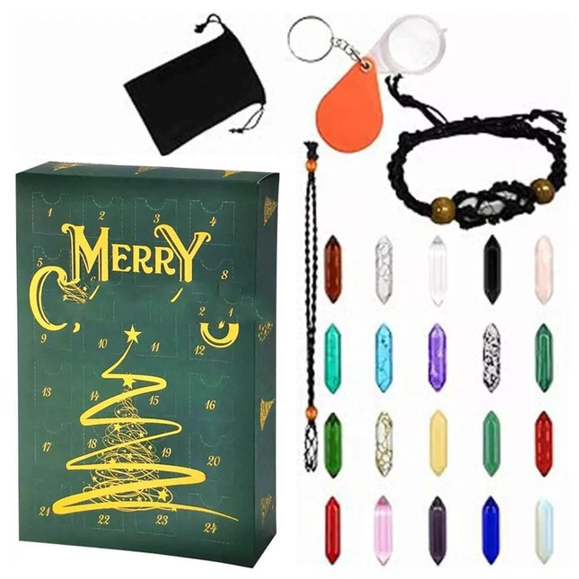 24 Day Christmas Calendars Healing Crystal Stone Advent Countdown Calendar Best