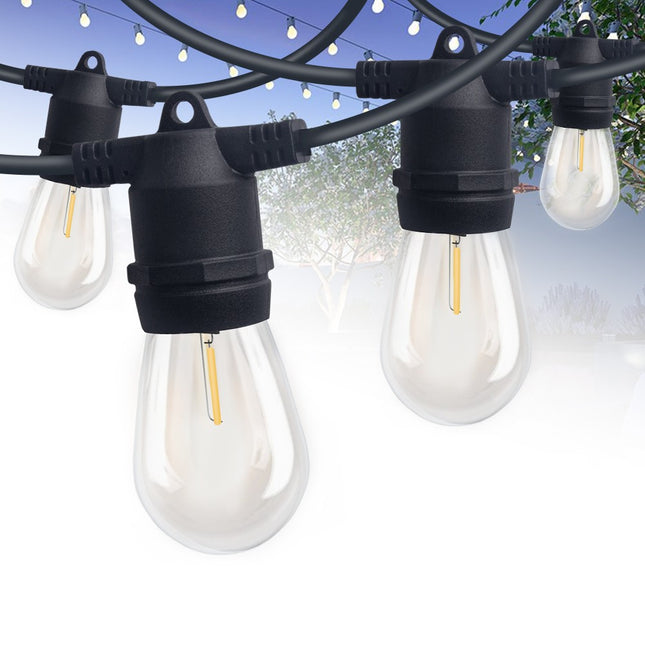 20M Connectable LED Festoon String Lights Xmas Wedding Party Patio Dimmable