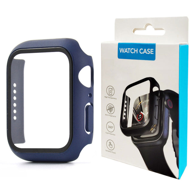 2pcs Apple Watch Screen Protector Case Full Cover Blue