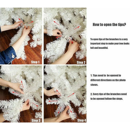 White Christmas Tree 5/6/7FT Green Xmas Trees Decorations 1.5M 1.8M 2.1M