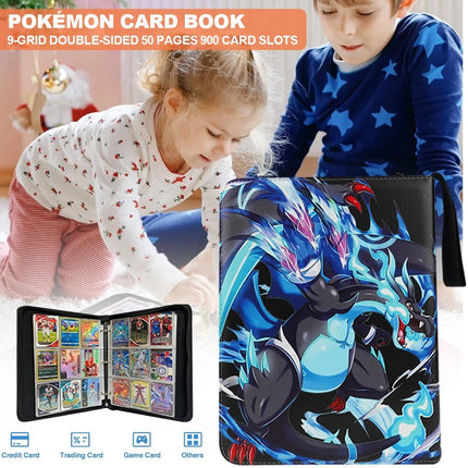 900 Pockets For Pokemon Card Folder Trading Cards Album Portfolio Pockets Binder