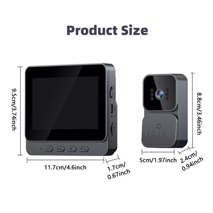 Wireless Video Door Bell WiFi Phone Intercom System with Monitor Doorbell Camera