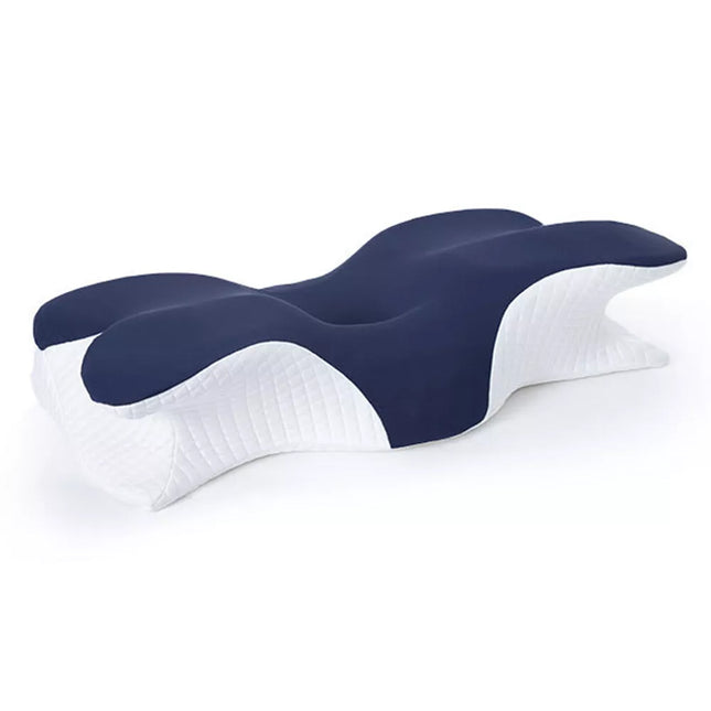 Ergonomic Butterfly Memory Neck Pillow Comfortable Sleeping Orthopedic Pillow Tibetan blue