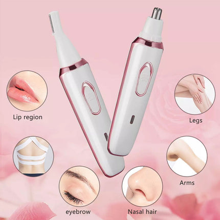 4-in-1 Electric Women Lady Shaver Hair Arm Leg Bikini Face Remover Razor Trimmer
