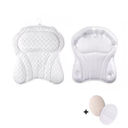 3D Bath Pillow Spa Bathtub Head Rest Neck Back Support Tub Breathable Cushion