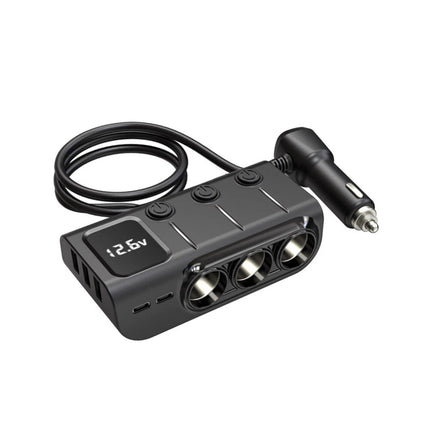 3Way 12-24V Car Cigarette Charger Lighter Socket Splitter Power USB Adapter Port 3Way Car Charger