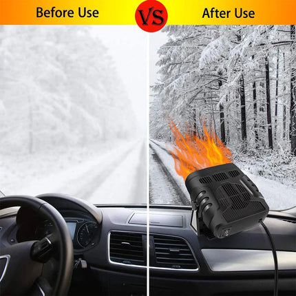 12V 120W Portable Electric Car Fan Heating Fan Defogger Defroster Demister