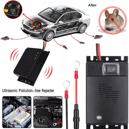 12V Ultrasonic Mouse Repeller Car Vehicle Rat Rodent Pest Deterrent Repellent