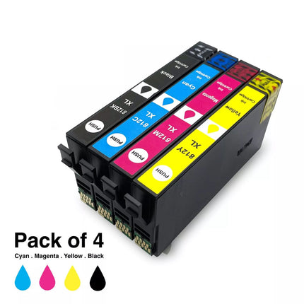 Compatible 812XL 812 XL Ink Cartridge For EPSON WF7830 WF7840 7845 WF4830 WF3820