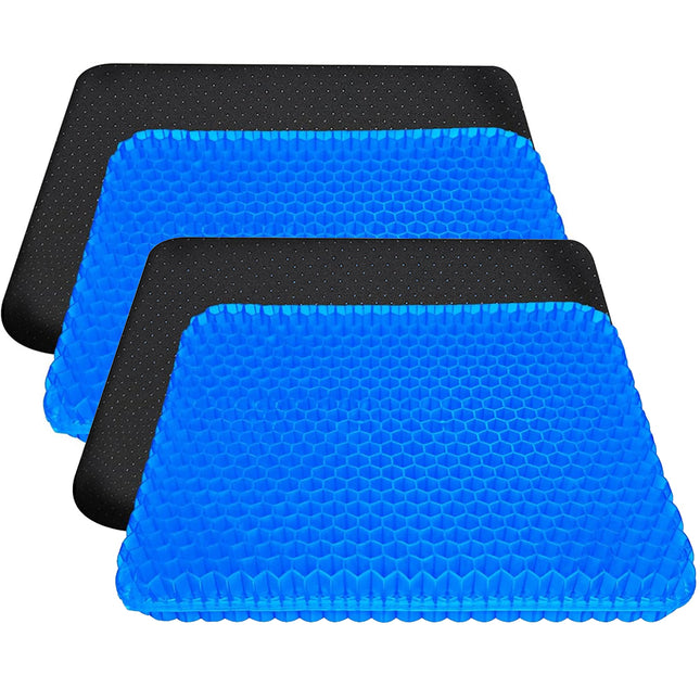 2Pcs Double Layer Honeycomb Seat Comfort Support Cushion Flex Back Spine Pain Relief