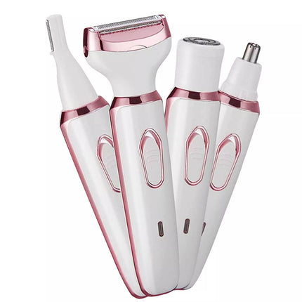 4-in-1 Electric Women Lady Shaver Hair Arm Leg Bikini Face Remover Razor Trimmer