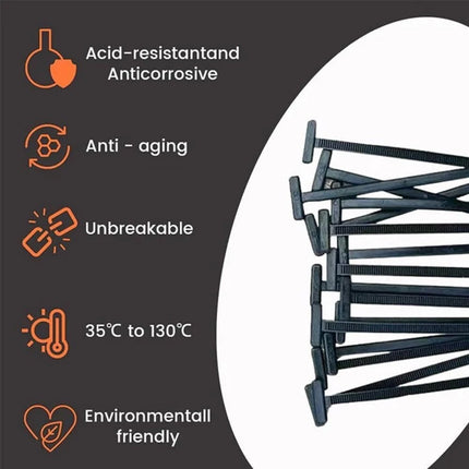 300Pcs Nylon Universal Cable Tie Buckle Self-Locking Nylon Zip Ties Holder