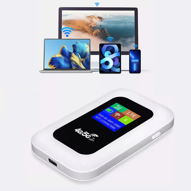 Portable 5G LTE Wireless WiFi Router Mobile Broadband MIFI LCD Hotspot