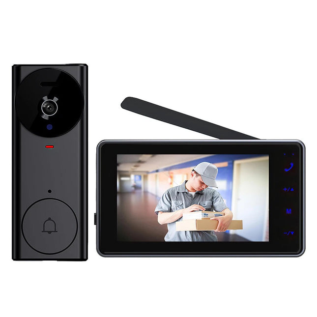 Wireless Video Doorbell Security Camera Ring Door Bell /W 4.3" Screen Intercom