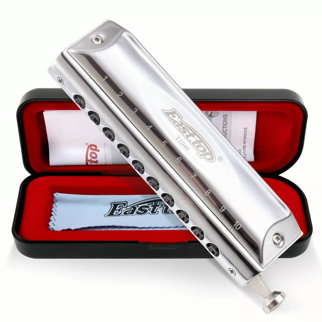 10hole 40Tones Chromatic Harmonica Key of C Professional Birthday Gift