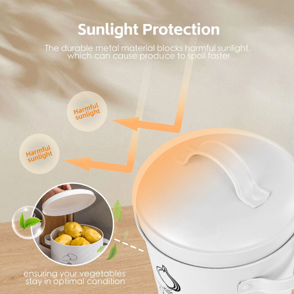 3Pcs Potatoes Onions Garlic Bin Vegetable Rack Storage Tins Breathable Fruit