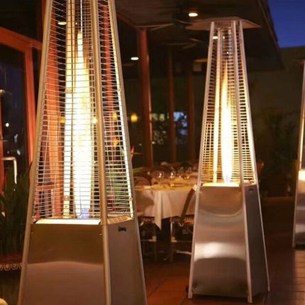 7.5FT Outdoor Gas Patio Heater Pyramid Stainless Steel Garden Party