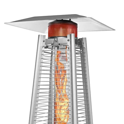 7.5FT Outdoor Gas Patio Heater Pyramid Stainless Steel Garden Party