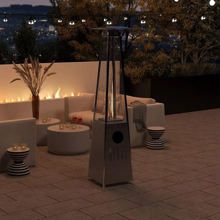 7.5FT Outdoor Gas Patio Heater Pyramid Stainless Steel Garden Party