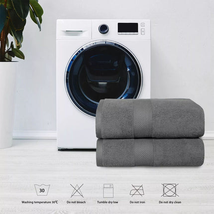 2 x Super Jumbo Bath Sheets Extra Large Luxury Cotton Towels Soft Towels