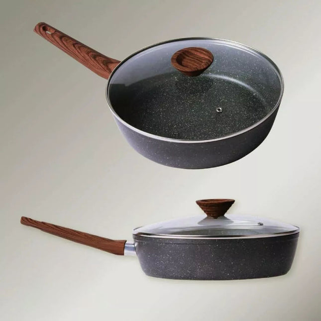 28cm PFOA Free Non-Stick Saute Pan with Lid for Kitchen cooking