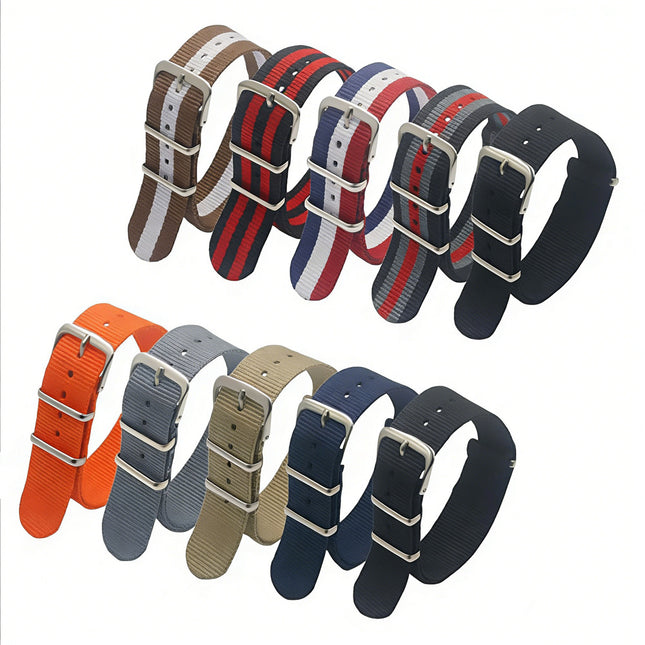 20/22mm Breathable Watch Straps for NATO Style Wristwatches Band