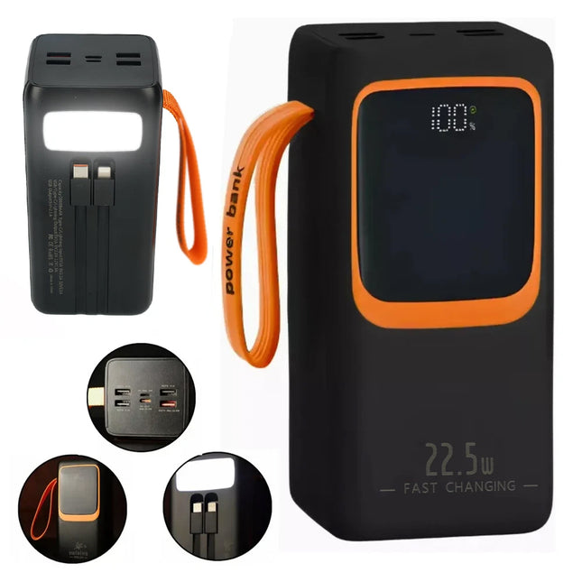 50000mAh Bank Power 22.5W PD Fast Charging F/phone Outdoor Camping Power Supply