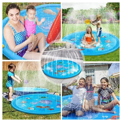 170CM Kids Sprinkler Water Mat Splash Play Pad Inflatable Spray Pool Toy