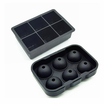 2Pcs Ice Cube Making Mold Silicone Large Tray Ball Maker Mold Whiskey Ice Mould