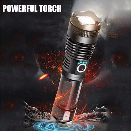 Most Powerful 99000000LM LED Military Torch USB Rechargeable Tactical Flashlight