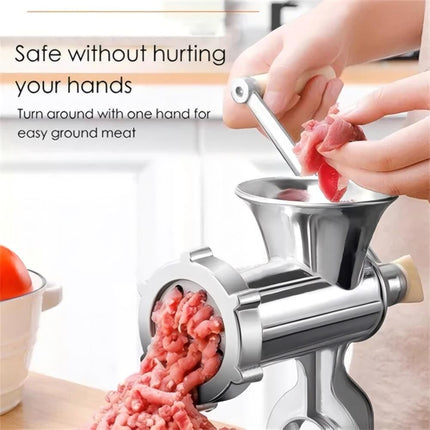 Manual Meat Grinder Table Hand Sausage Filler Stuffer Stainless Steel Kitchen