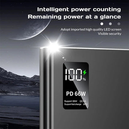 66W 30000mAh PD Fast Charging Power Bank Portable Charger Battery Powerbank Gift