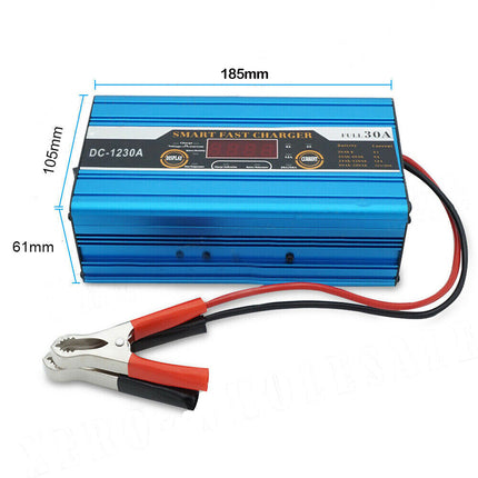 30A 12V Battery Charger Smart Charge for Car Motorcycle Caravan ATV Boat Truck