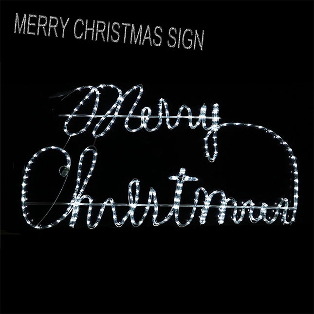 Christmas LED Lights MERRY CHRISTMAS SIGN 100cm * 50cm Decoration Motif Light
