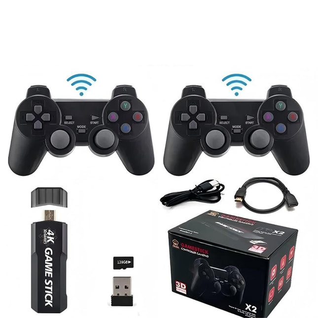 40000+ 4K HDMI Pre-Loaded Retro Game Stick Console 2X Wireless Controller Video