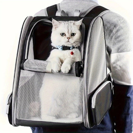 Premium Cat Backpack Breathable Foldable Pet Carrier for Travel Comfort