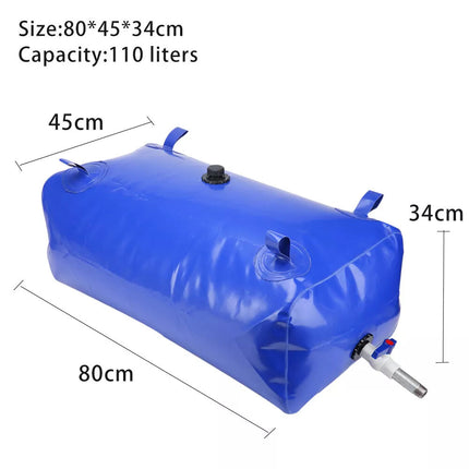 110L/29Gal Camping Water Bladder Foldable Water Storage Tank Fishing Boating