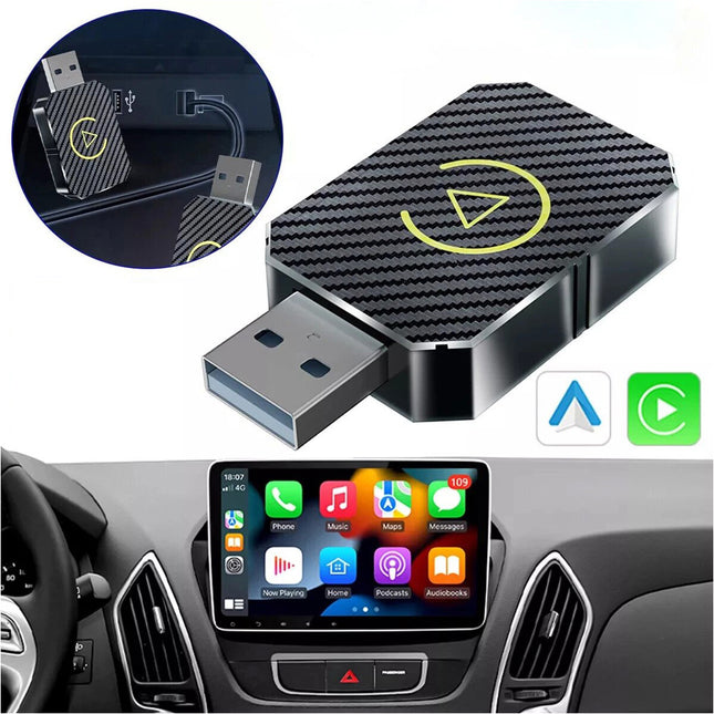 Wireless Apple Carplay Android Auto Adapter for iPhone Car Play Plug & Play