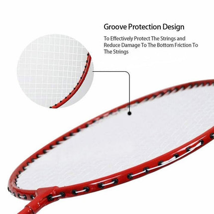 Professional Badminton Racquet Set 4 Player Racket Shuttlecock Net Bag