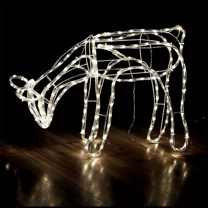 3D Christmas Decorations Outdoor Yard, Buck & Doe Reindeer Xmas Rope light