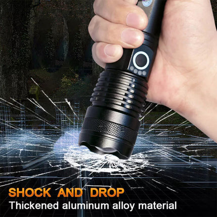 Most Powerful 99000000LM LED Military Torch USB Rechargeable Tactical Flashlight