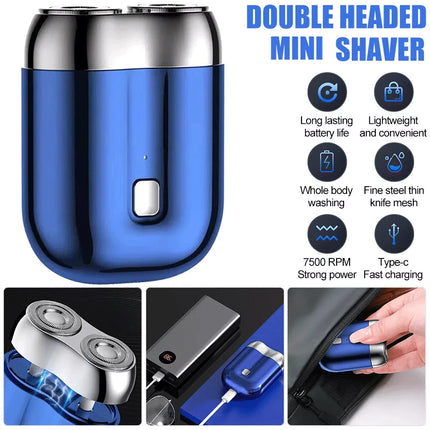 Upgrade Mini Pocket Shaver USB Mini Shavers for Men Rechargeable Waterproof