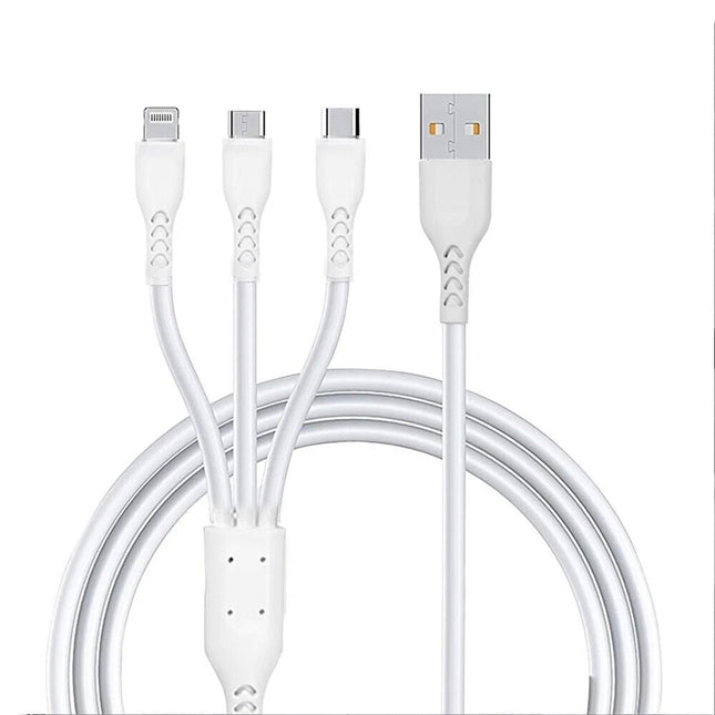 3in1 Fast Charging Cable USB C Type c Micro-usb for iPhone Samsung Apple Charger