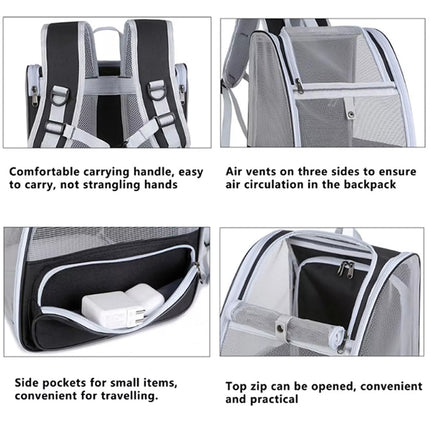 Premium Cat Backpack Breathable Foldable Pet Carrier for Travel Comfort