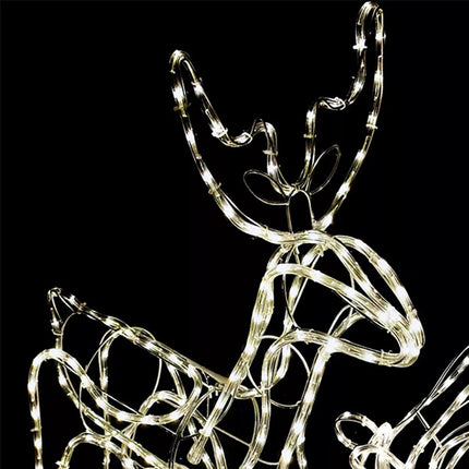3D Christmas Decorations Outdoor Yard, Buck & Doe Reindeer Xmas Rope light