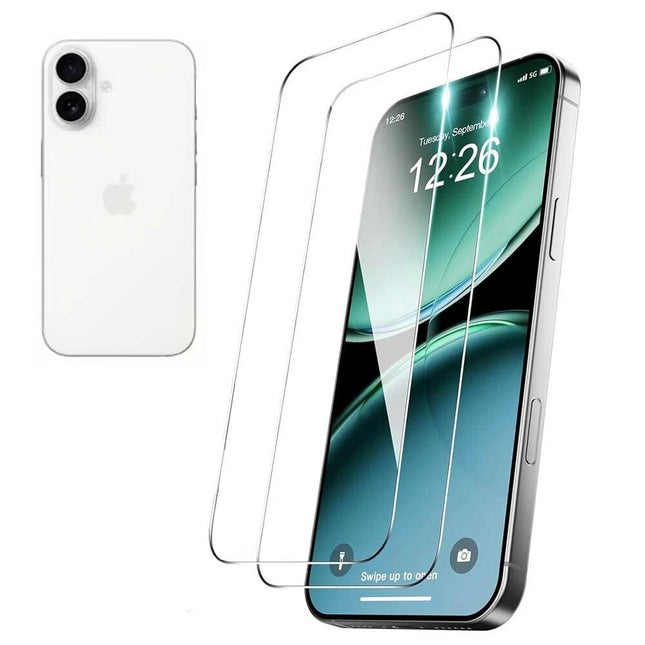 2Pcs Screen protector Tempered Glass Case Friendly Full Cover iPhone 17 iPhone 17 Pro 17 Air 17 Pro Max
