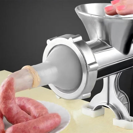 Manual Meat Grinder Table Hand Sausage Filler Stuffer Stainless Steel Kitchen