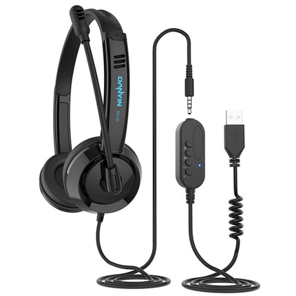 Mpow Wired 3.5mm USB Headset Noise Cancelling Stereo Business Headphones w/ Mic